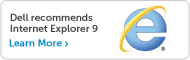 Dell recommends Internet explorer 9
